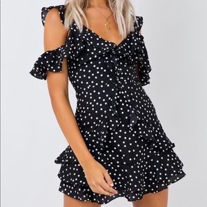 Princess Polly Black and White Polka Dot Mini Dress